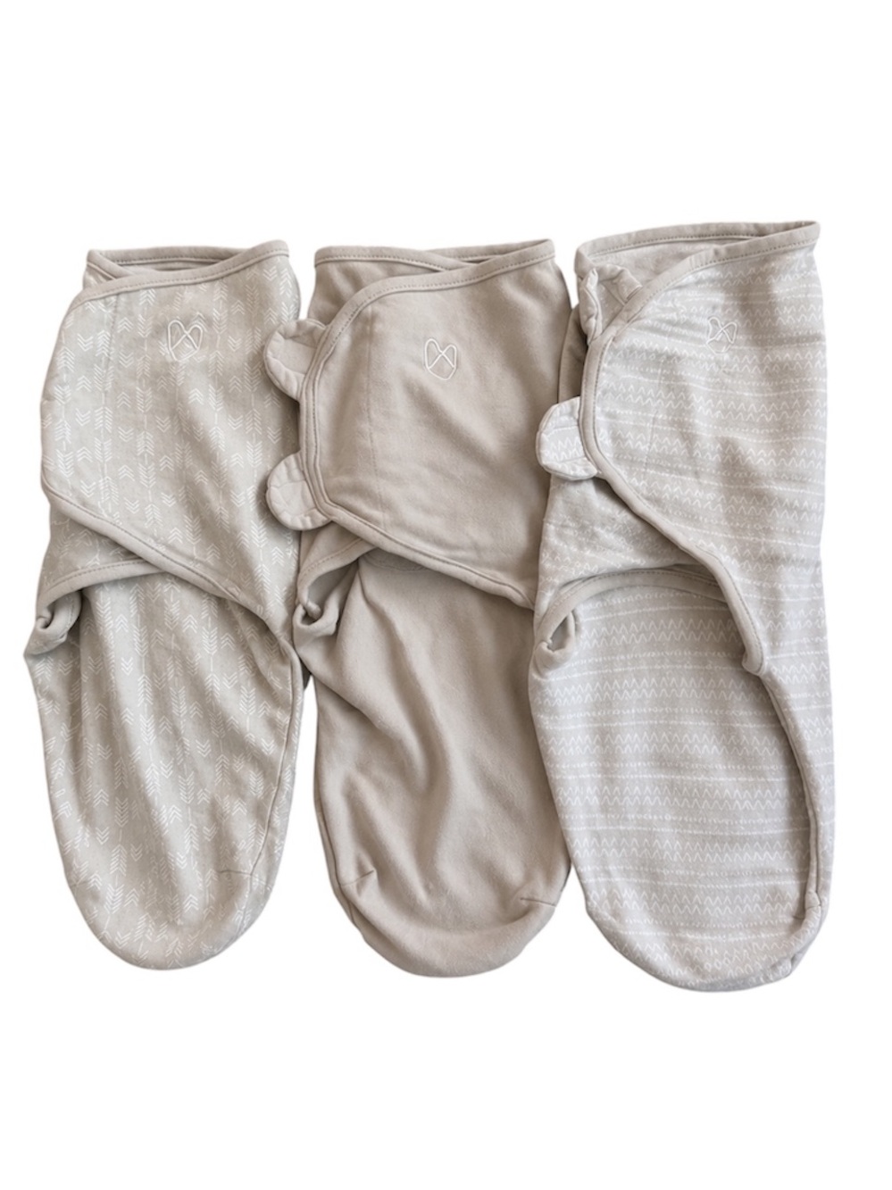 SwaddleMe Original Swaddle Wrap 3 Pack Size Small 7-14 lbs Neutral Gray Print